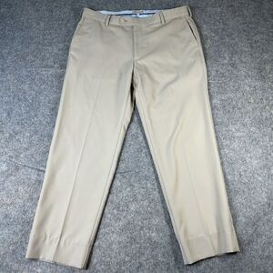 Peter Millar Pants Mens 35X27 Durham Performance Trouser Chino Golf Preppy Beige